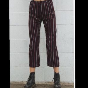 Brandy Melville Frankie Black/Red Striped Pants